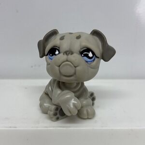 LPS Littlest Pet Shop Greyhound #508 Bulldog Blue Sportiest Eyes Dog Hasbro 2007